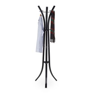 Relaxdays Relaxdays - Perchero Pie Para Chaquetas Y Abrigos, Metal, Negro, 175 Cm