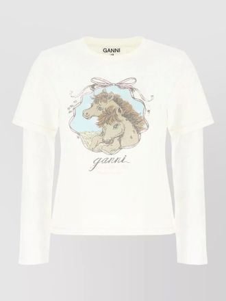 Ganni cotton t-shirt