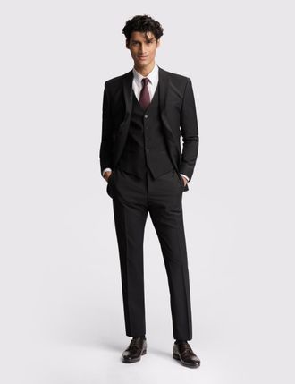 Ted Baker Mens Premium Black Panama Slim Suit Jacket Wool - Size 40_chest_short