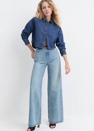 Favorite Daughter Crop Ex Boyfriend Shirt In Mesa