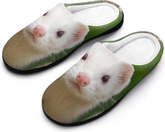 Generic Animal Ferret Womens Slippers Winter Warm House Shoes Indoor Outdoor Hotel Slipper