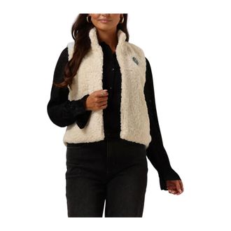 Pom Amsterdam Jassen, Dames, Beige, M, Teddy Love Blazer Gilet
