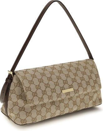 Gucci Womens Medium Madison Shoulder Bag Vintag.sand-Dk Brown Polyester; Cotton; Polyamide Handbags Vintag.sand/dk Hand