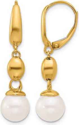 Diamond2Deal 14K Yellow Gold Freshwater Cultured Pearl Drop Dangle Earrings