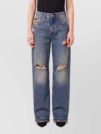 Dolce & Gabbana low-rise straight-leg denim jeans