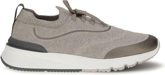 Brunello Cucinelli Brown Cotton Athletic Mens Sneakers