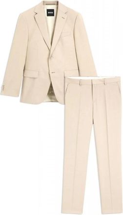 HUGO BOSS Kostuums - Heren - Business pakken - Beige - 2XL - Kostuums