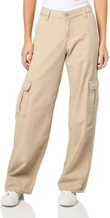 Levi's Superlow Cargo Pants Women Khaki Low Rise Loose Fit Zip Fly JAX1858