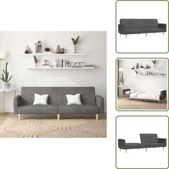 vidaXL Divano letto trasformabile - vidaXL Divano Letto a 2 Posti Grigio Scuro in Tessuto - Letto per ospiti