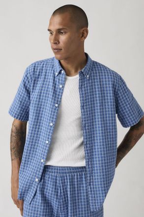 Levi's Camicia Authentic button-down a manica corta - Uomo - 2XL - Blu / Sunshine Blue Dobby Sunshine Blue