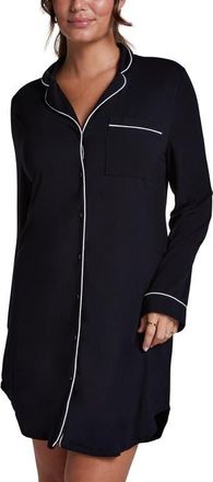 Hunkem&ouml;ller Essential Jersey Shirtdress in Black at Nordstrom, Size Xx-Large