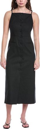 Rebecca Taylor Stretch Linen-Blend Midi Dress