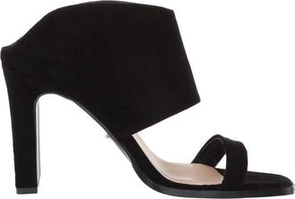42 Gold Womens Double Strap Slip On Heels In Black