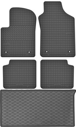 OEM Juego De Alfombrillas De Goma Para Fiat 500 Hatchback De 2007 + Alfombrilla Para El Maletero