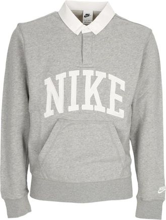 Nike Lange Mouw Polo Club Shirt - Heren - Sportshirts - Grijs - XS - Katoen - Fitness