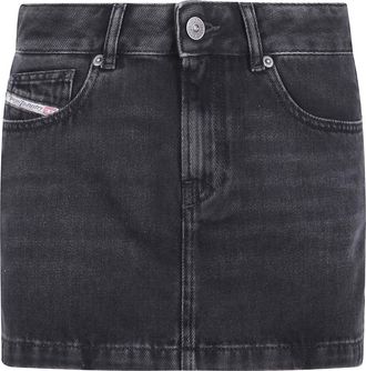 Diesel Dames, Rokken, Grijs, Maat: W27 Denim