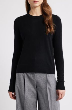 Vince Classic Crewneck Cashmere Sweater in Black at Nordstrom, Size X-Small