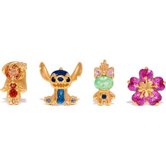 Girls Crew x Disney Lilo and Stitch Mismatched Stud Earrings in Gold at Nordstrom