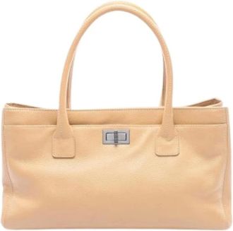 Chanel Pre-owned Handbags, female, Beige, Size: ONE SIZE Pre-owned Vintage Tote Bag