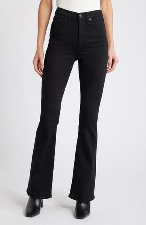Rag & Bone Flexi Peyton High Waist Bootcut Jeans in Black at Nordstrom, Size 28