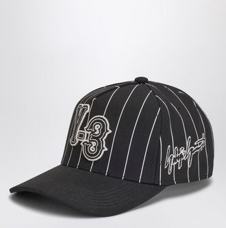 Yohji Yamamoto Baseball cap in black pinstripe
