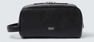 Tom Ford Logo leather toiletry bag