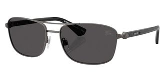 Burberry Grey Rectangular Mens Sunglasses BE3163 131687 60