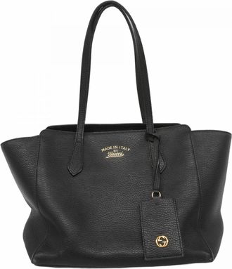 Gucci Black Leather Tote Bag (Pre-Owned)