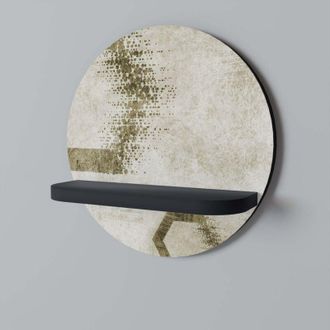 OEM Estante Redondo Negro Con Formas Hexagonales