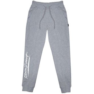 Plein Sport Mens Large Signature Logo Grey Sweatpants Cotton - Size X-Large