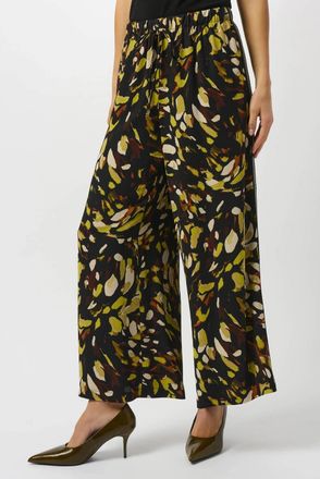 Joseph Ribkoff Animal Print Wide Leg Pants In Black/multi