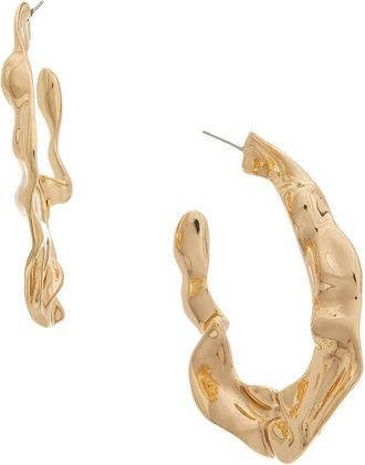 Kenneth Jay Lane Plated Hoop Earrings