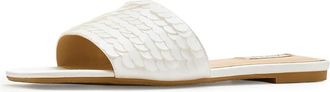 Badgley Mischka Wini Womens Sandals White Satin : 8.5 M, Leather/Synthetic