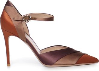 Gianvito Rossi Sofia Dorsay Satin Pumps