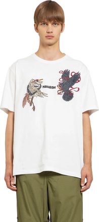 maharishi Black Crow White Heron T-Shirt