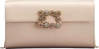 Roger Vivier Bloem Gesp Envelop Klep - Dames - Clutches - Roze - ONE Size - Tassen