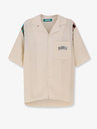 Barrow Camicia in viscosa con stampa logo frontale - BARROW - gender_Man