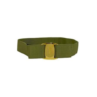 Ferragamo Pre-owned Canvas Belt - female - Salvatore Ferragamo Pre-owned - Vintage Belts - Green - ONE SIZE - Pre-owned