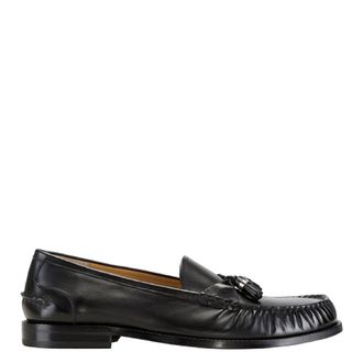 Bally Mens Ribald Black Calf Leather Tassel Loafers