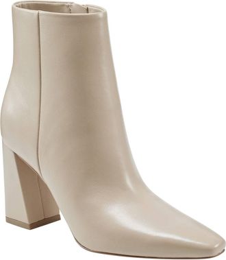 Marc Fisher Womens Yanara Heeled Bootie In Light Natural Leather