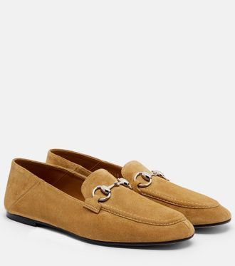 Gucci Jordaan Horsebit suede loafers