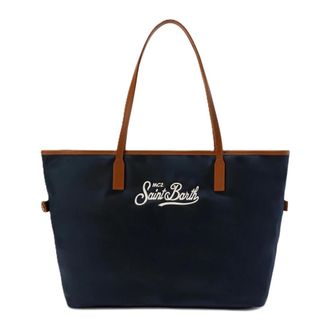 MC2 Saint Barth Tote Bags, female, Blue, Size: ONE SIZE Nylon City Shoulder Bag