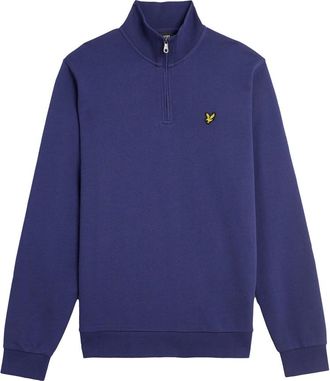 Lyle & Scott Loopback 1/4 Zip Sweat - Heren - Sweatshirts - Blauw - M - Katoen - Hoodies & sweatvesten