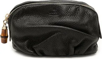 Gucci Black Leather Pouch Wash Bag (Pre-Owned)