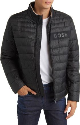 BOSS Darolus Quilted Puffer Jacket in Blk at Nordstrom, Size 42