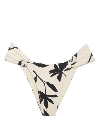 Anine Bing Naya floral-print bikini bottoms - Neutrals