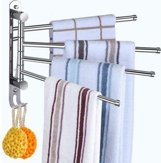 OEM Toallero Giratorio Para Ba&ntilde;o, Toallero Giratorio De 4 Brazos En Acero Inoxidable Sus304 Para Ahorrar Espacio, Toallero De Ba&ntilde;o
