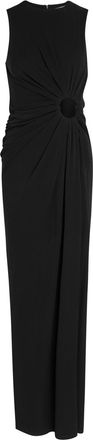 Sportmax Cut-out Crepe-jersey Maxi Dress - Black - S (UK8-10 / S)
