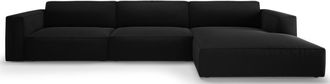 BLOOMINGLOFT 4-Sitzer Design Ecksofa Gaby Samt rechts