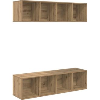vidaXL Vidaxl - Conjunto De Mueble De Tv 2 Pcs Roble Artisan 37 X 37 X 142.5 Cm
